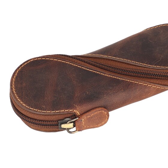 Greenburry Portaocchiali in pelle vintage 17 cm