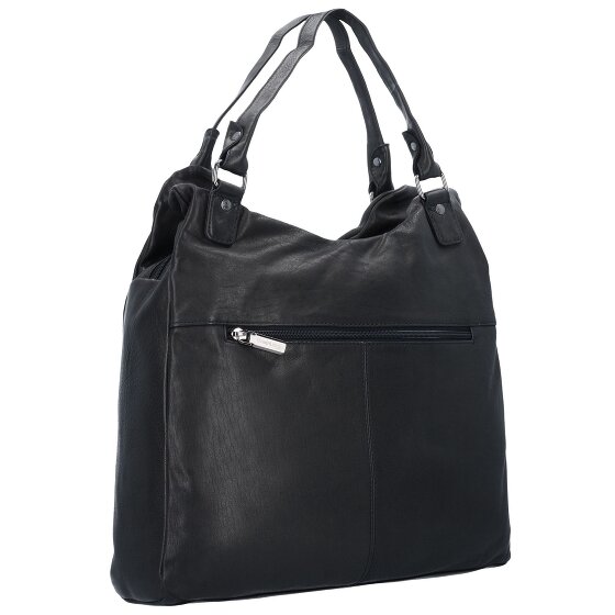 Greenland Nature Borsa a tracolla in pelle nappa nera 38 cm
