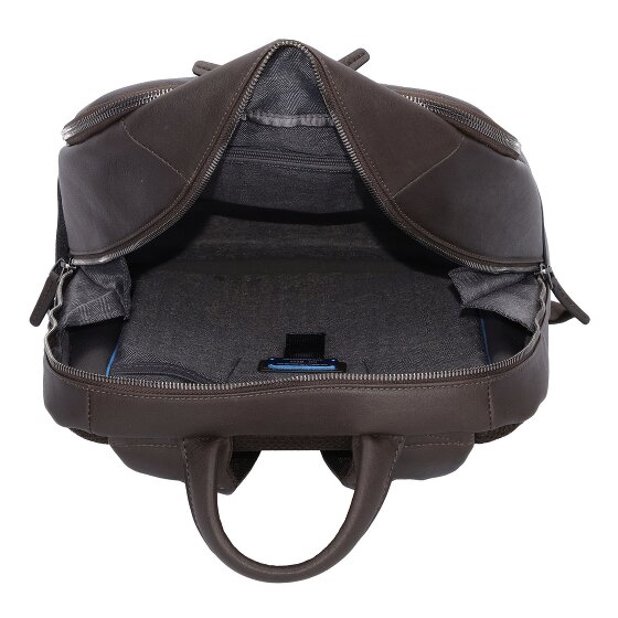 Piquadro Zaini quadrati neri in pelle 44 cm Scomparto per laptop