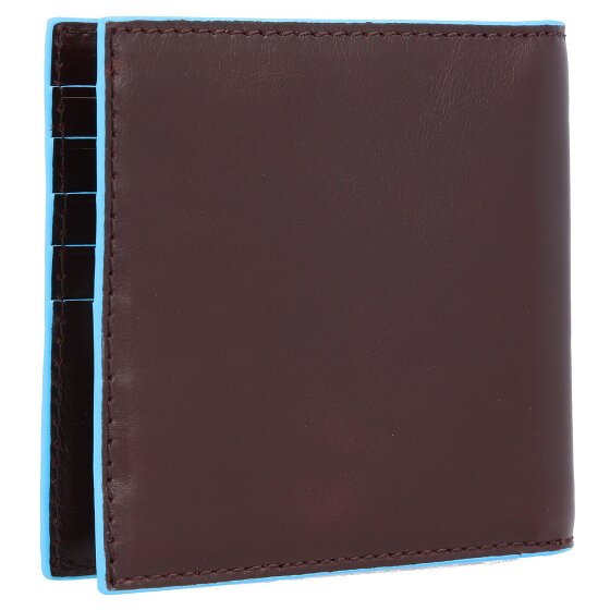 Piquadro Portafoglio quadrato blu in pelle 10 cm