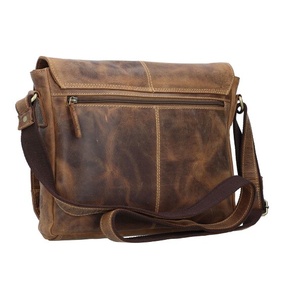 Greenburry Borsa a tracolla messenger vintage in pelle 33 cm