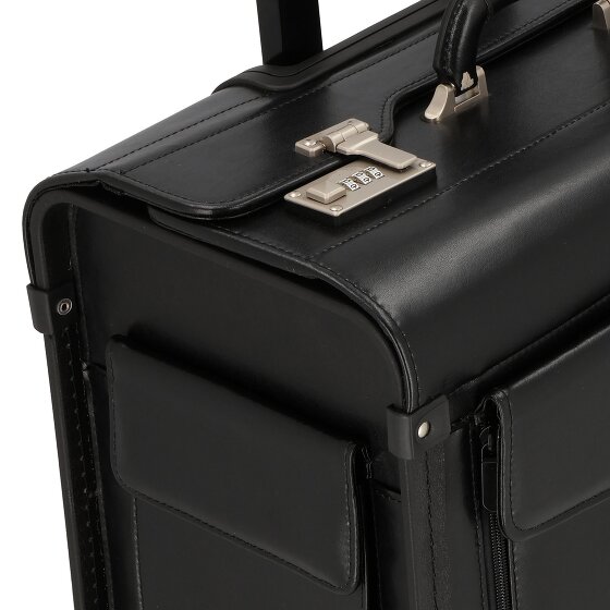 Dermata Trolley pilota a 2 ruote in pelle 45,5 cm Scomparto per laptop