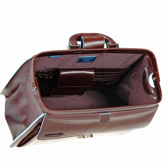 Piquadro Astuccio medico quadrato blu in pelle 36 cm
