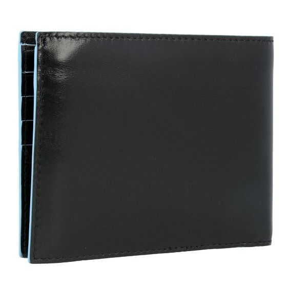 Piquadro Portafoglio quadrato in pelle blu 12,5 cm