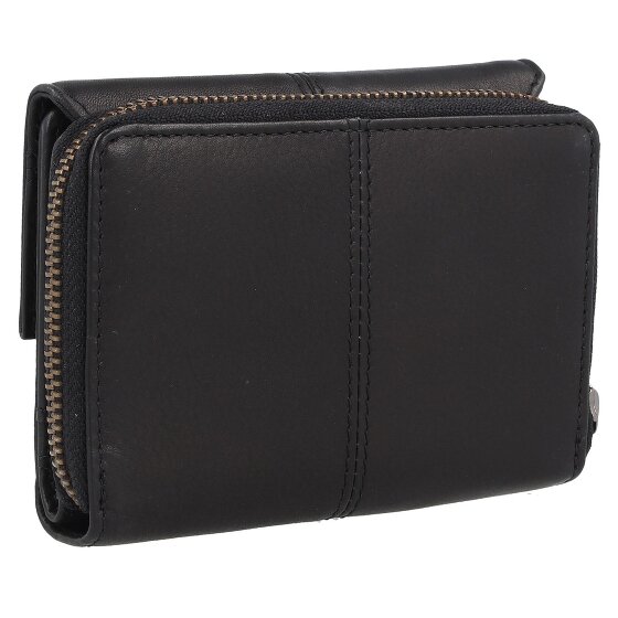 Greenland Nature Black Nappa Portafoglio Protezione RFID Pelle 13 cm