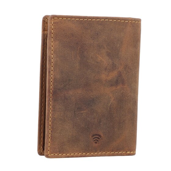 Greenburry Porta carte d'identità vintage RFID in pelle 9 cm