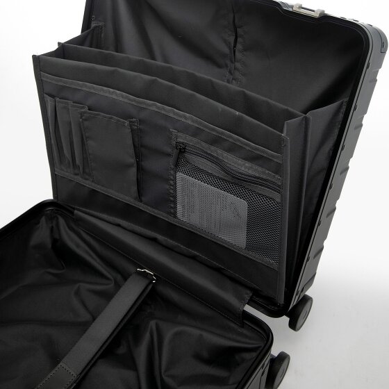 Alumaxx Trolley pilota Gravity a 4 ruote in alluminio, 44 cm, con scomparto per laptop