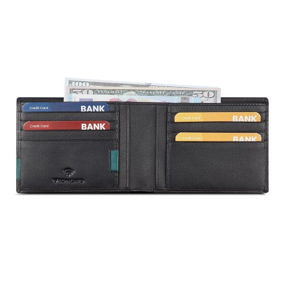 Roncato Monaco Portafoglio Protezione RFID Pelle 12 cm