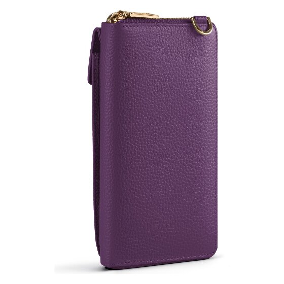 Lazarotti Bologna Portafoglio in pelle con zip Custodia per cellulare in pelle 19 cm