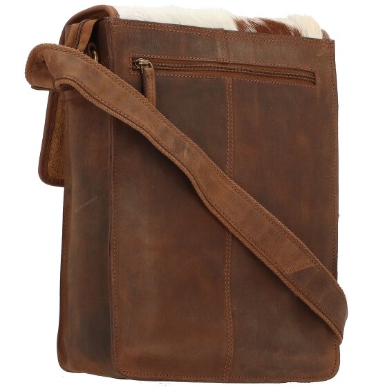 Greenland Nature Borsa a tracolla in pelle naturale combinata 25 cm