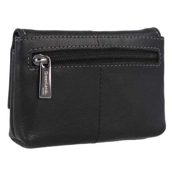 Greenland Nature Portachiavi in nappa nera RFID in pelle 11,5 cm