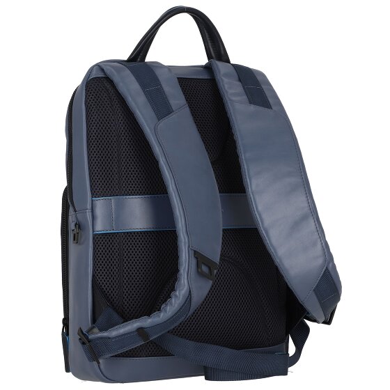 Piquadro Zaino blu quadrato Revamp RFID in pelle 42 cm Scomparto per laptop