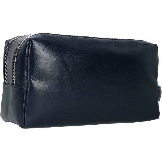 Piquadro Blue Square Borsa da toilette Vera Pelle 25 cm
