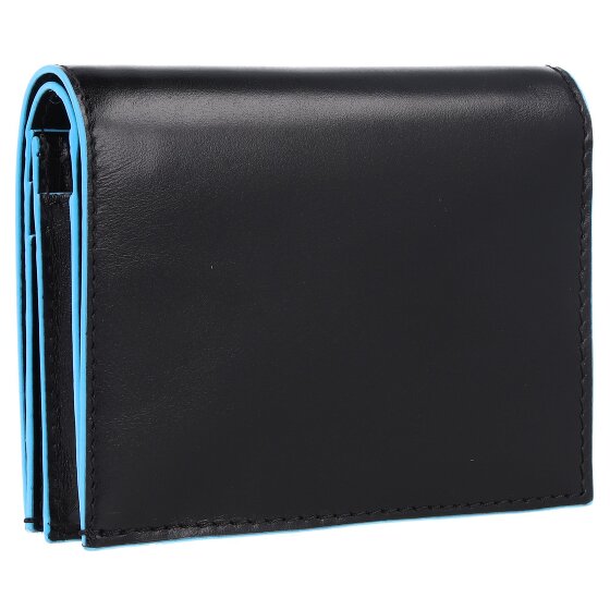 Piquadro Portafoglio quadrato blu in pelle 11 cm