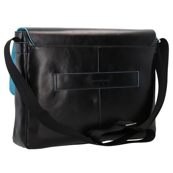Piquadro Messenger blu quadrato in pelle 37 cm Scomparto per laptop