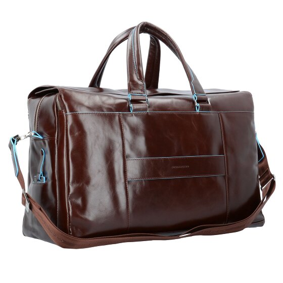 Piquadro Borsa da viaggio Weekender quadrata blu in pelle 47 cm Scomparto per laptop