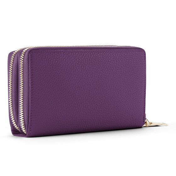 Lazarotti Portafoglio Bologna in pelle XL con doppia chiusura a zip, protezione RFID, 20 cm