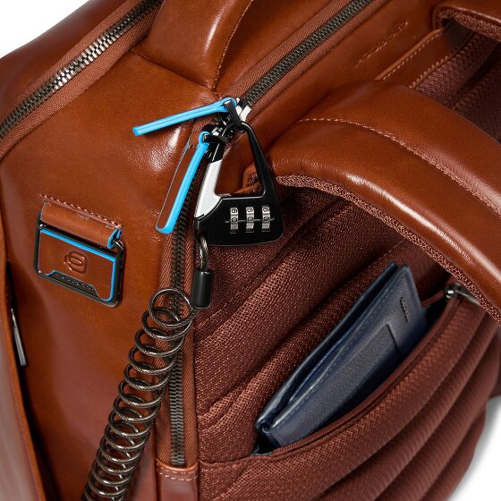 Piquadro Blue Square Zaino da giorno Protezione RFID Pelle 39 cm Scomparto per laptop