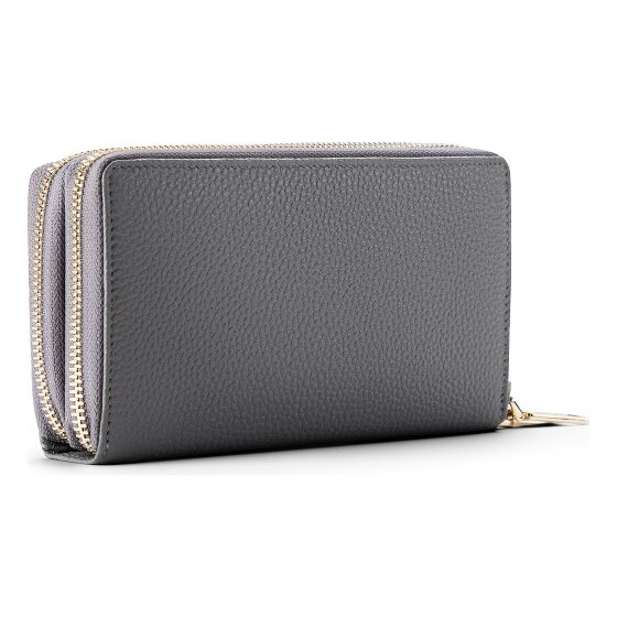 Lazarotti Bologna Leather XL Portafoglio con doppia zip in pelle RFID 20 cm