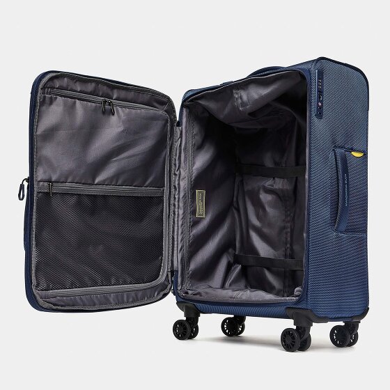 Mandarina Duck Zephyr 4 ruote Carrello M 67 cm con piega di espansione