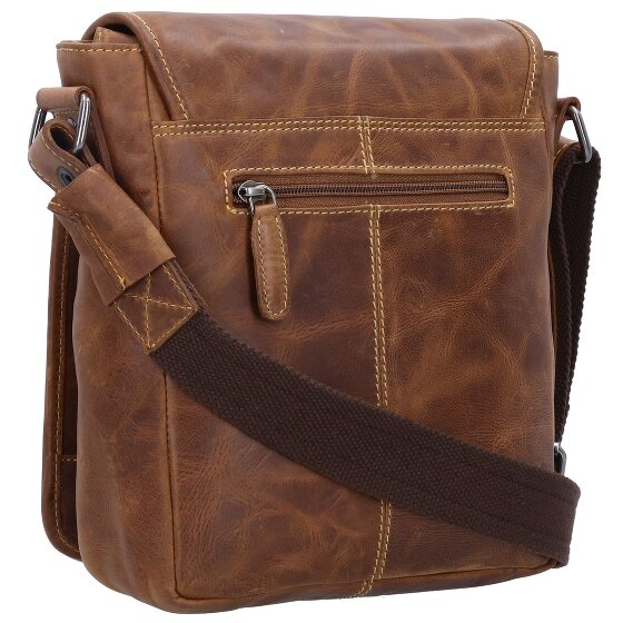 Greenburry Borsa a tracolla vintage Cafe Racer in pelle 23 cm