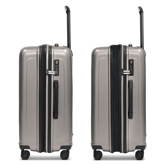 Redolz Essentials 14 4 ruote Set di valigie 3 pezzi con piega di espansione