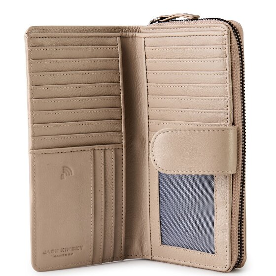 Jack Kinsky Livorno 1026 Portafoglio Protezione RFID Vera Pelle 19 cm