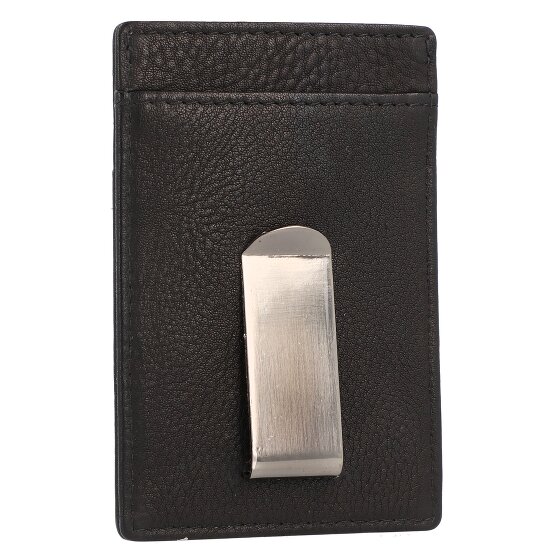 Police PT150-08536 Porta carte di credito in pelle da 7 cm con fermasoldi