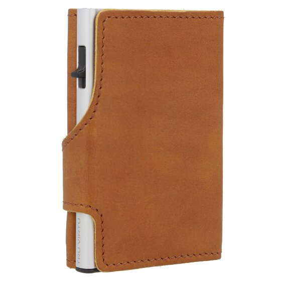 Tru Virtu Click & Slide Natural Custodia per carta di credito Pelle 7 cm
