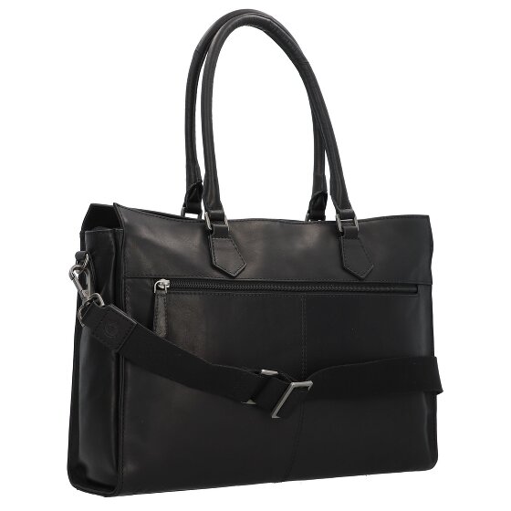 Greenburry Pure Black Borsa a tracolla Pelle 40 cm Scomparto per laptop