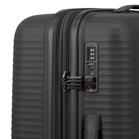 Travelite Air Stripe 4 ruote Set di valigie 3 pezzi con piega di espansione