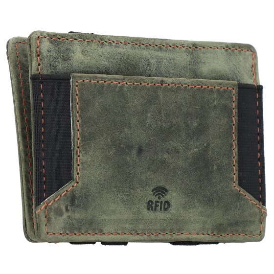 Greenburry Portafoglio magico vintage RFID in pelle 10 cm