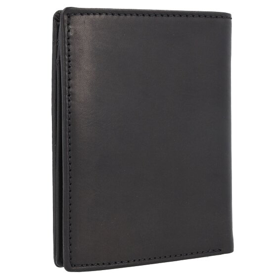 Greenburry Pure Black Portafoglio Protezione RFID Pelle 10.5 cm