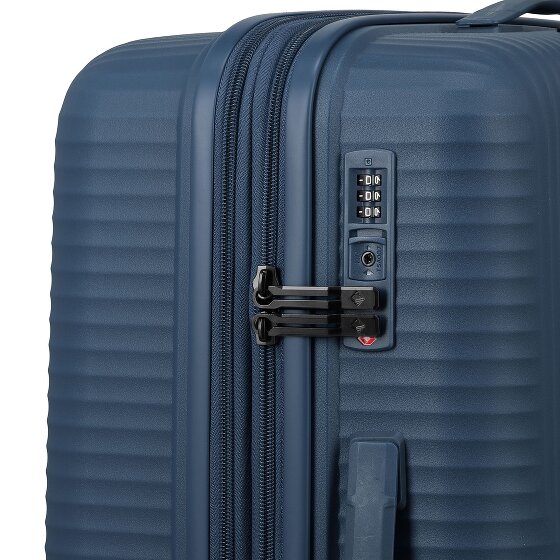 Travelite Air Stripe 4 ruote Set di valigie 3 pezzi con piega di espansione