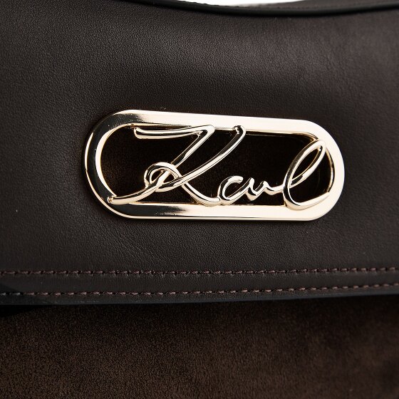 Karl Lagerfeld Signature Borsa a tracolla Vera Pelle 24.5 cm