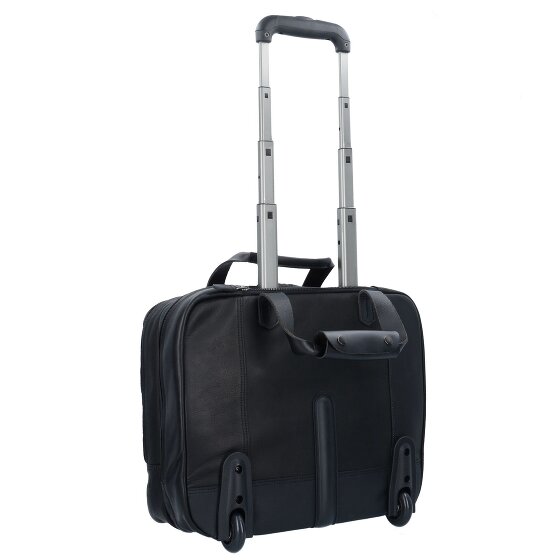 Harold's Ivy Lane 2 ruote Trolley business Vera Pelle 36 cm Vano porta PC