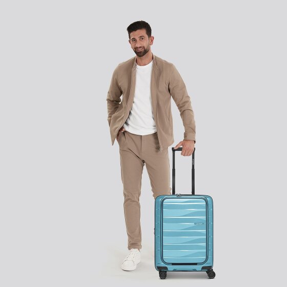 Bergpfeil Travel 4 ruote Carrello della cabina 55 cm Scomparto per laptop con piega di espansione