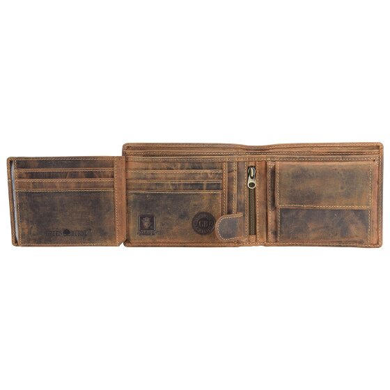 Greenburry Portafoglio vintage in pelle 12,5 cm