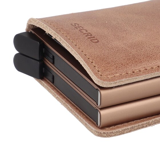 Secrid Twinwallet Porta carte di credito vintage RFID in pelle 6,5 cm