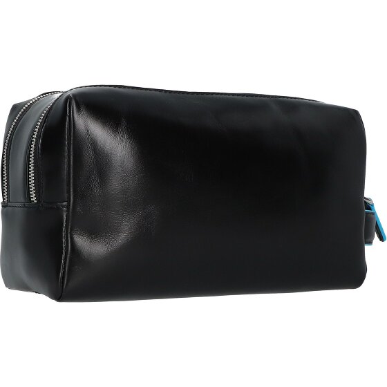 Piquadro Blue Square Borsa da toilette Vera Pelle 25 cm