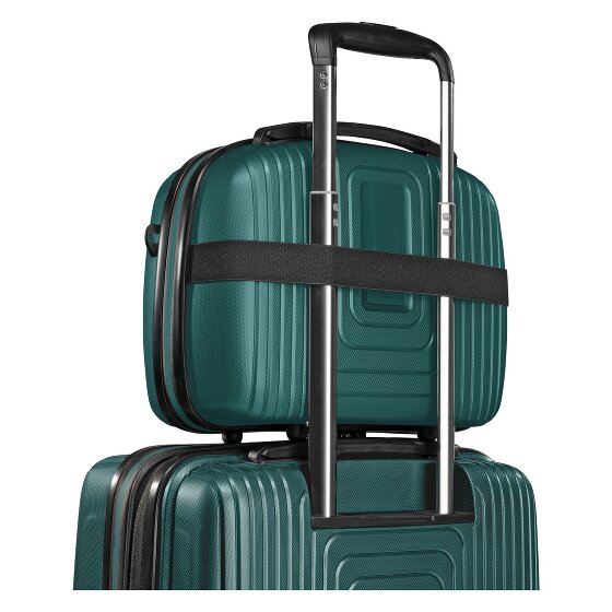 Redolz Set di valigie Essentials 14 a 4 ruote + beauty case 4 pezzi con piega elastica