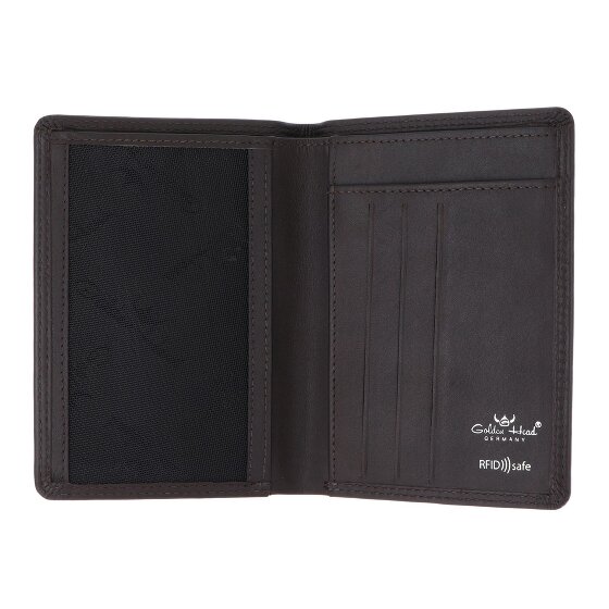 Golden Head Polo Identity Card Case RFID in pelle 9 cm