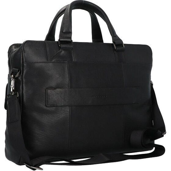 Piquadro Cartella Kobe 40 cm in pelle con scomparto per laptop