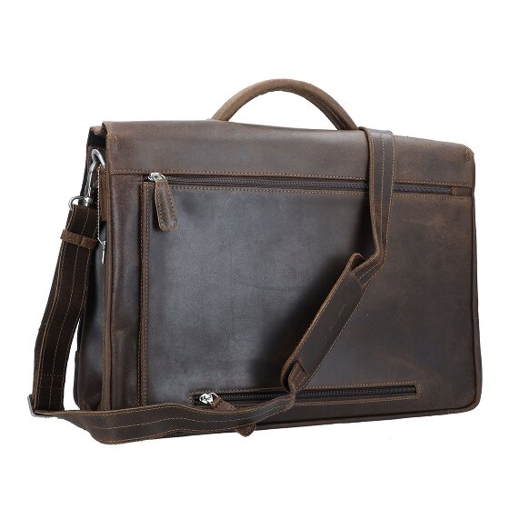 Plevier Vintage Oxford Valigetta Protezione RFID Pelle 40 cm Scomparto per laptop