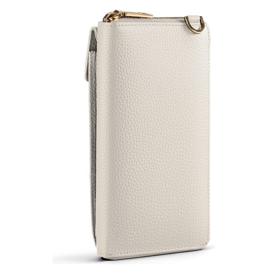 Lazarotti Portafoglio con chiusura a zip in pelle di Bologna, custodia per cellulare, 19 cm