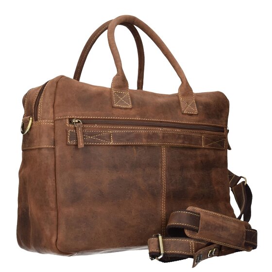 Greenburry Cartella vintage in pelle 40 cm con scomparto per computer portatile
