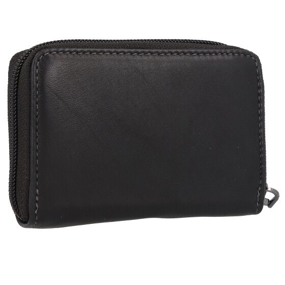 Greenland Nature Custodia per carte di credito RFID in nappa nera 11 cm