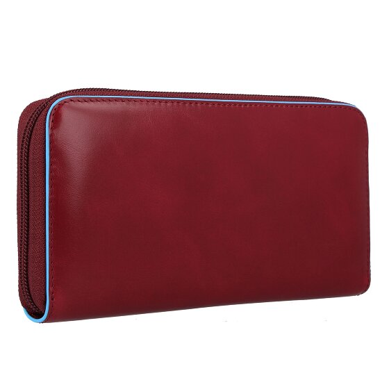 Piquadro Portafoglio quadrato blu RFID in pelle 19 cm