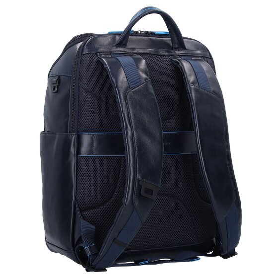 Piquadro Zaino blu quadrato Revamp RFID in pelle 42 cm Scomparto per laptop