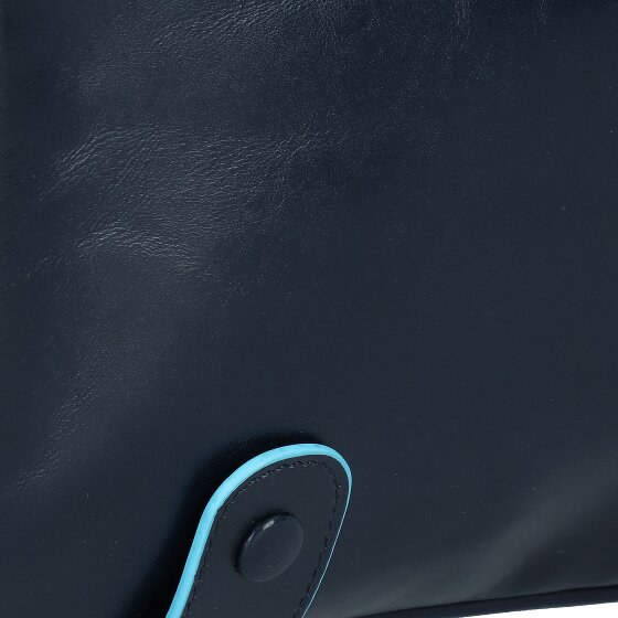 Piquadro Cartella quadrata blu in pelle 43 cm Scomparto per laptop